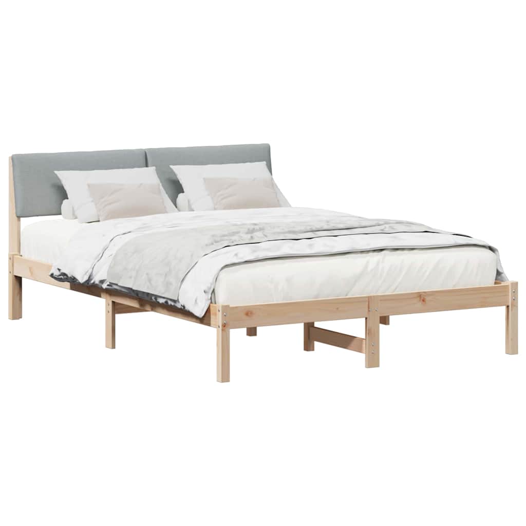 Struttura del Letto Marrone e grigio chiaro 140 x 190 cm