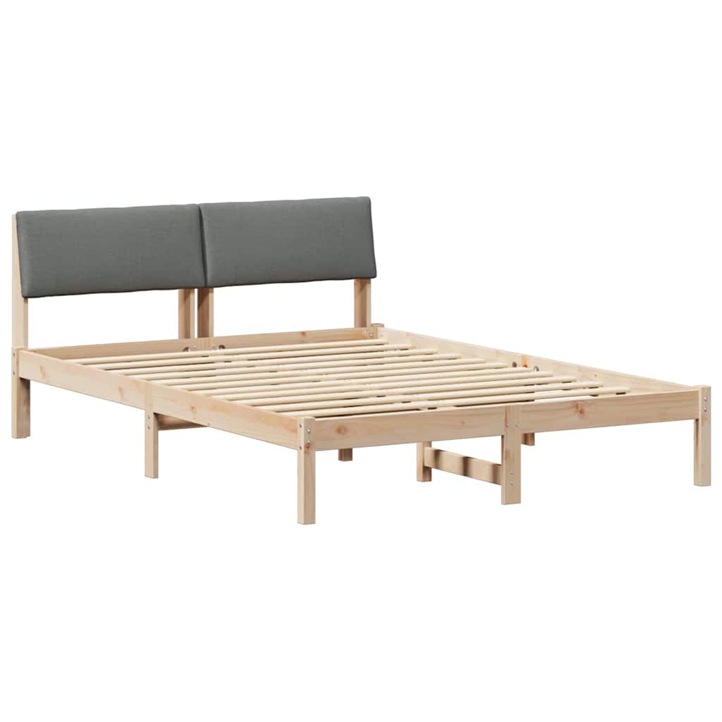Struttura del Letto marrone e grigio scuro 140 x 190 cm