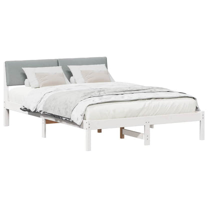Struttura del Letto Bianco e grigio chiaro 140 x 190 cm