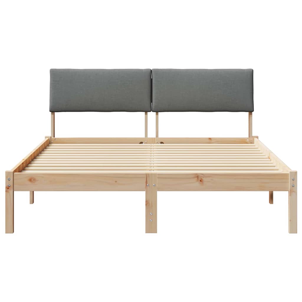 Struttura del Letto marrone e grigio scuro 135 x 190 cm