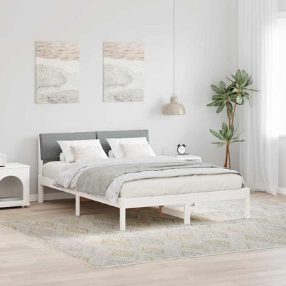 Struttura del Letto Bianco e grigio chiaro 135 x 190 cm
