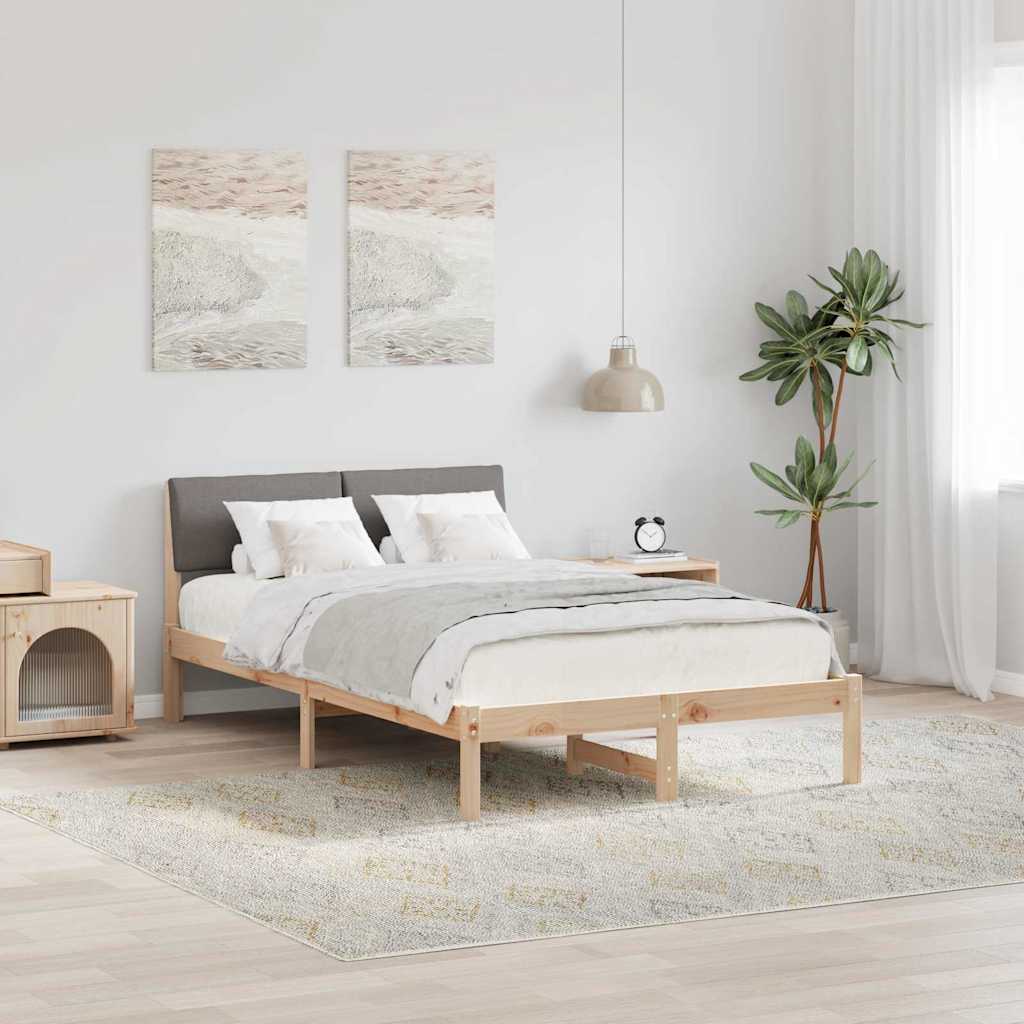Struttura del Letto con testiera Marrone e taupe 120 x 190 cm