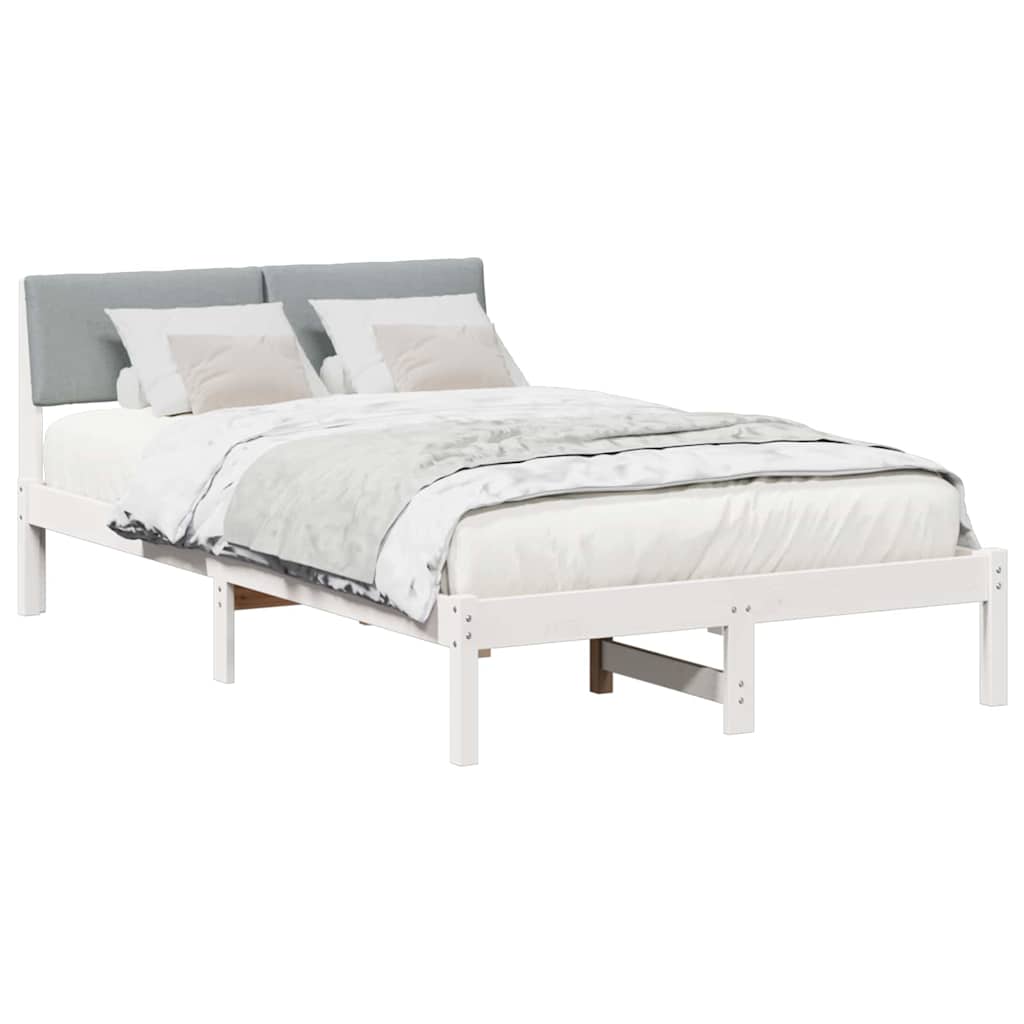Struttura del Letto Bianco e grigio chiaro 120 x 190 cm
