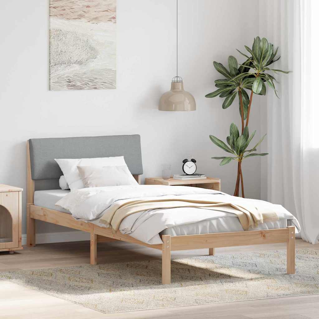 Struttura del Letto Marrone e grigio chiaro 100 x 200 cm