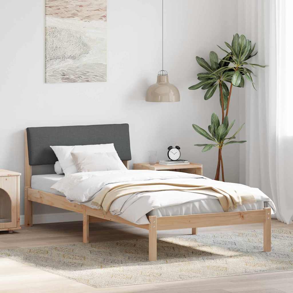 Struttura del Letto marrone e grigio scuro 100 x 200 cm