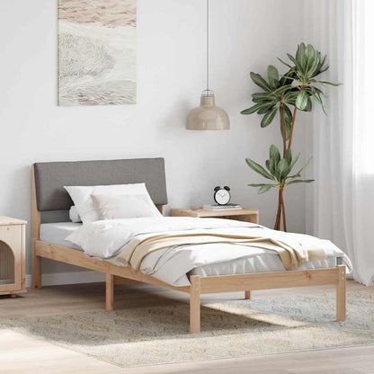 Struttura del Letto con testiera Marrone e taupe 100 x 200 cm