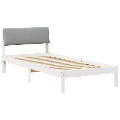 Struttura del Letto Bianco e grigio chiaro 90 x 200 cm