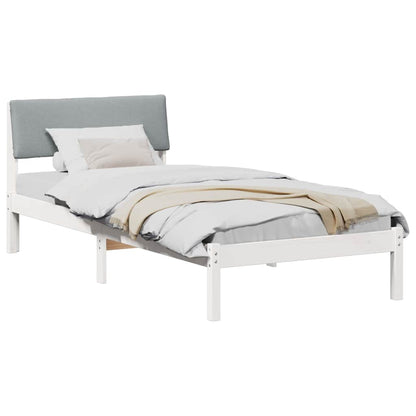 Struttura del Letto Bianco e grigio chiaro 90 x 200 cm