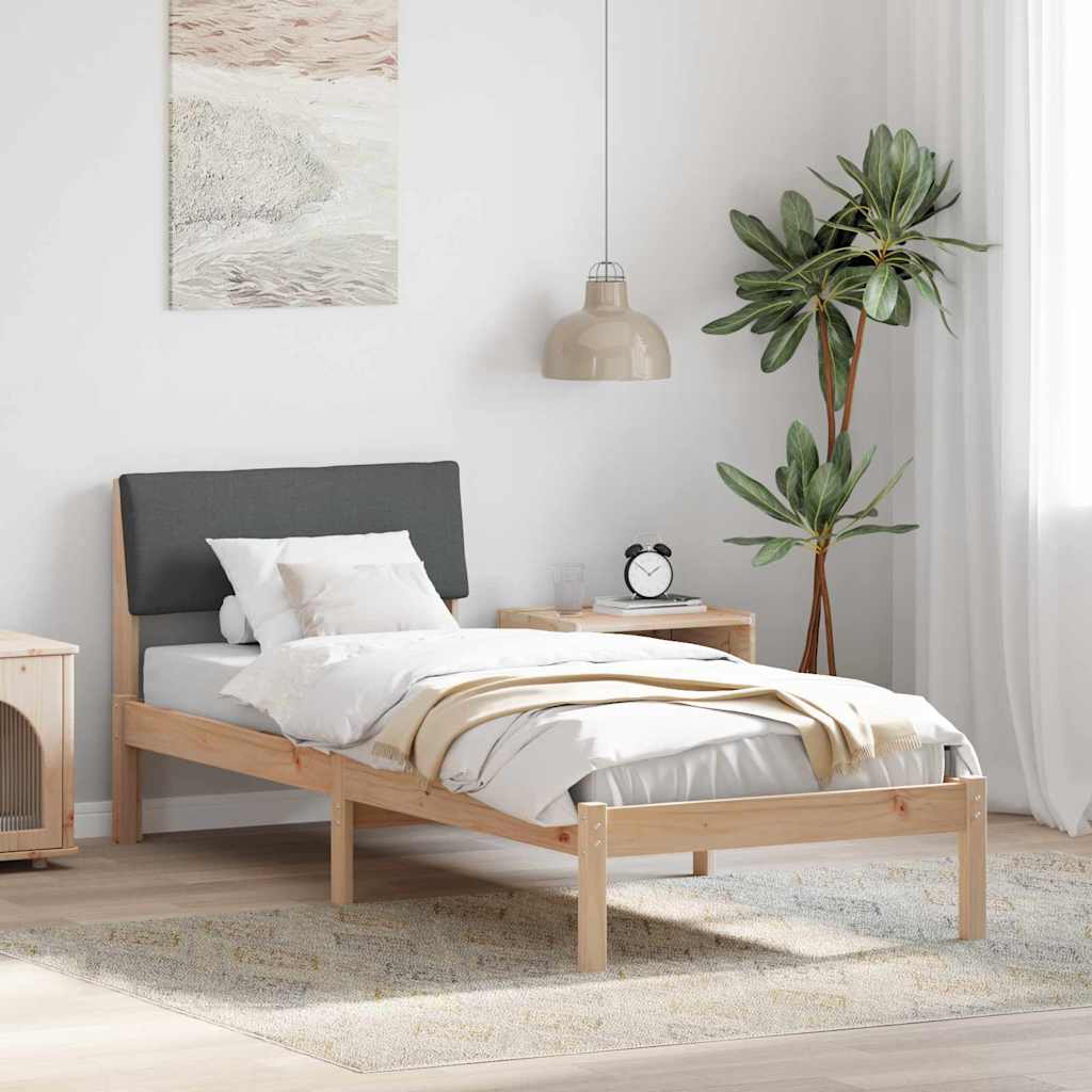 Struttura del Letto marrone e grigio scuro 80 x 200 cm