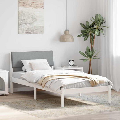Struttura del Letto Bianco e grigio chiaro 90 x 190 cm