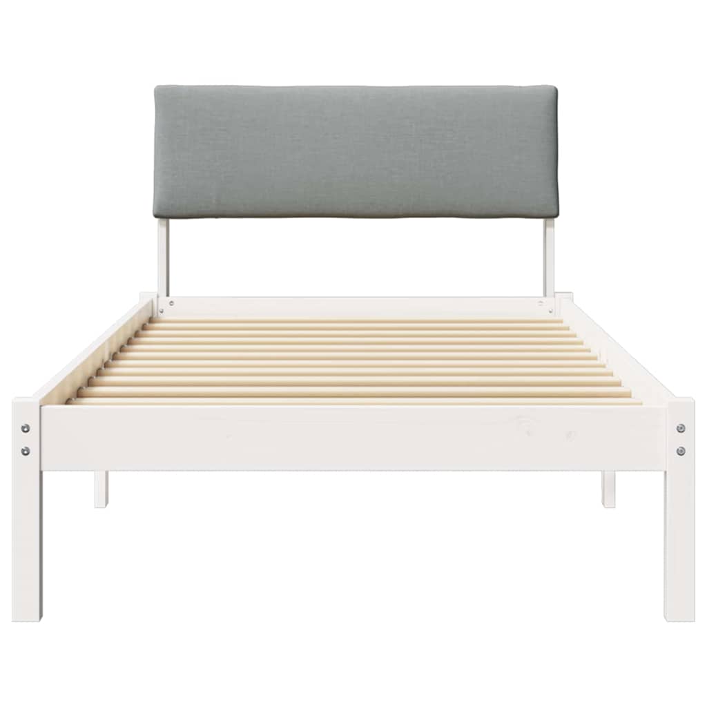 Struttura del Letto Bianco e grigio chiaro 90 x 190 cm