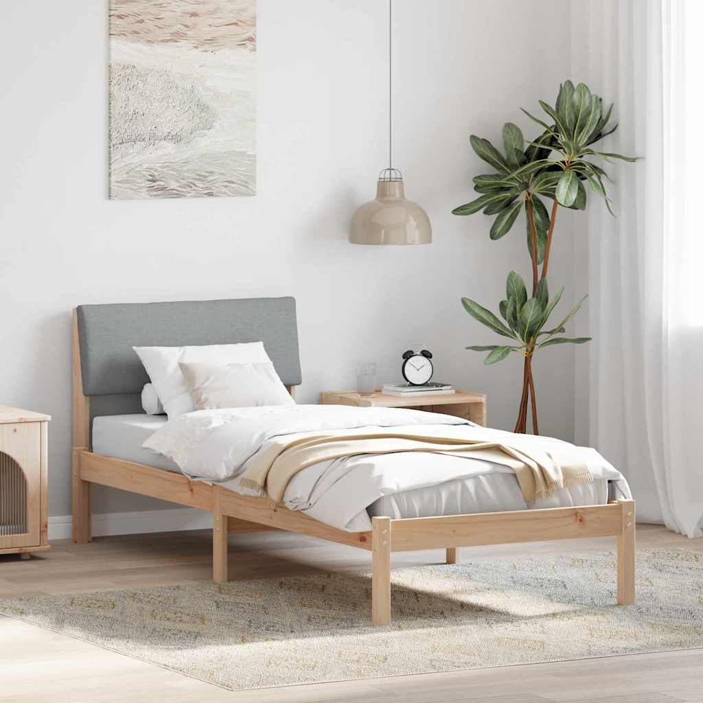 Struttura del Letto Marrone e grigio chiaro 75 x 190 cm
