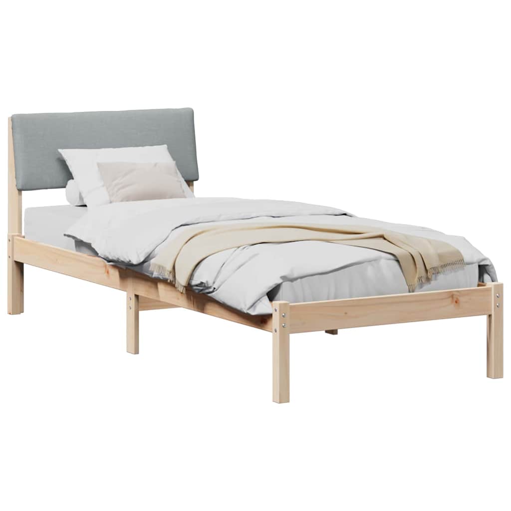 Struttura del Letto Marrone e grigio chiaro 75 x 190 cm