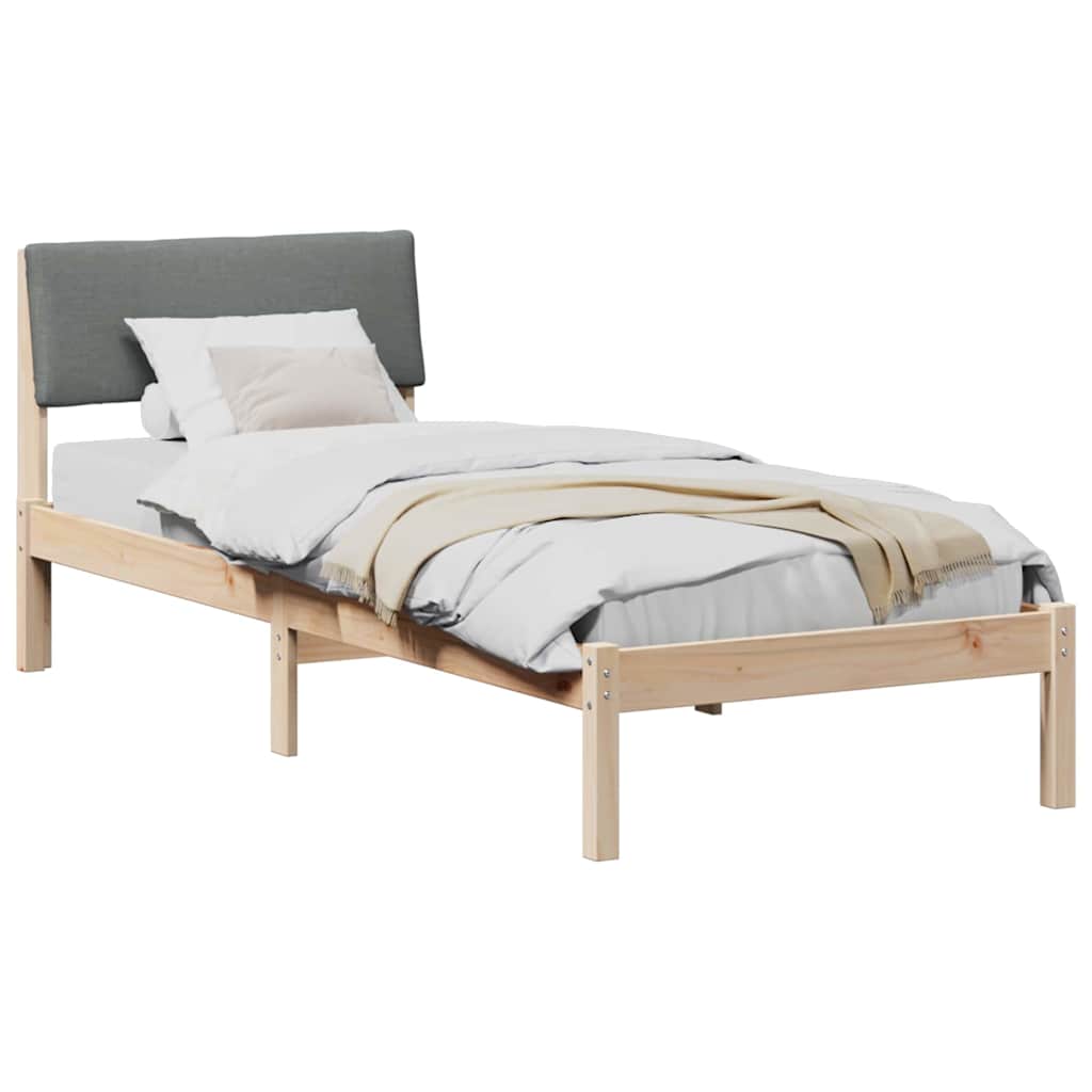 Struttura del Letto marrone e grigio scuro 75 x 190 cm