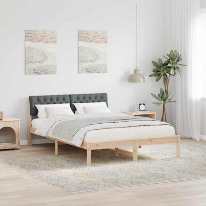Struttura del Letto marrone e grigio scuro 140 x 190 cm