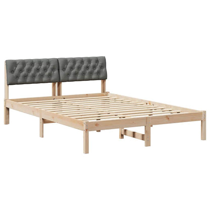 Struttura del Letto marrone e grigio scuro 140 x 190 cm