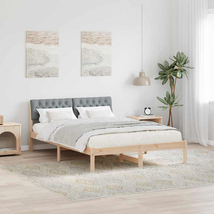 Struttura del Letto Marrone e grigio chiaro 135 x 190 cm