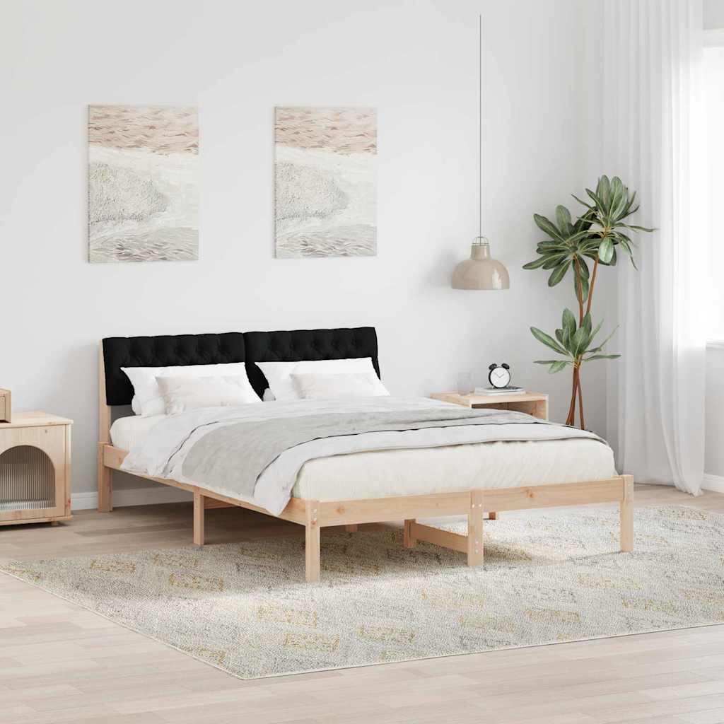 Struttura del Letto con testiera Marrone e nero 135 x 190 cm