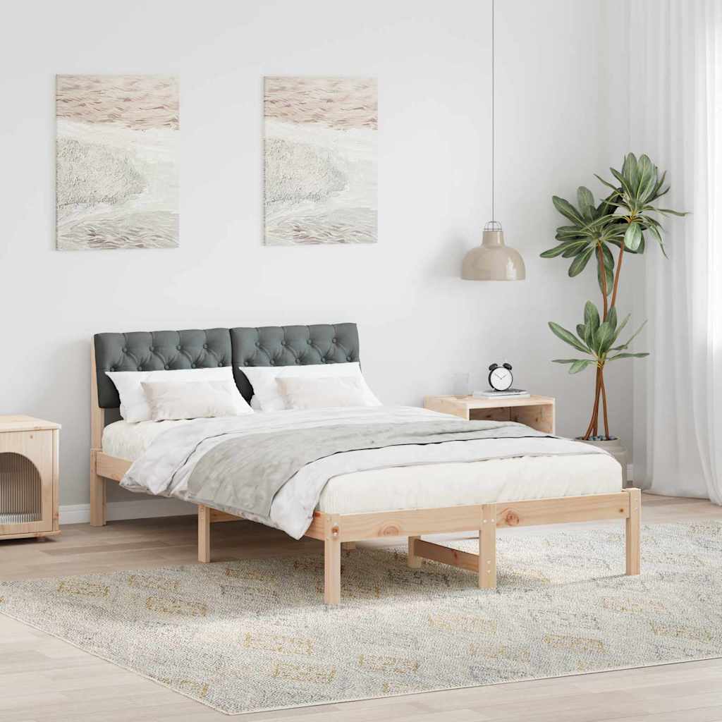 Struttura del Letto marrone e grigio scuro 120 x 190 cm