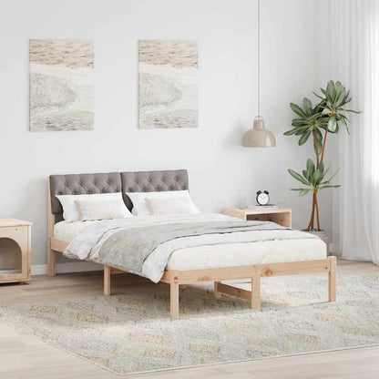 Struttura del Letto con testiera Marrone e taupe 120 x 190 cm