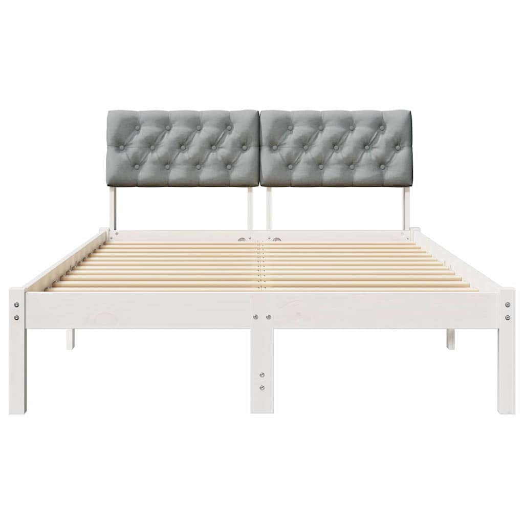 Struttura del Letto Bianco e grigio chiaro 120 x 190 cm
