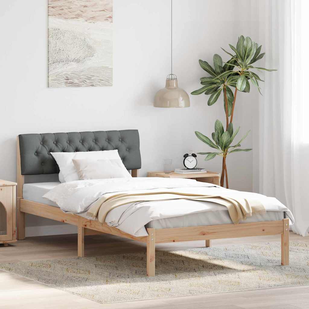 Struttura del Letto marrone e grigio scuro 100 x 200 cm