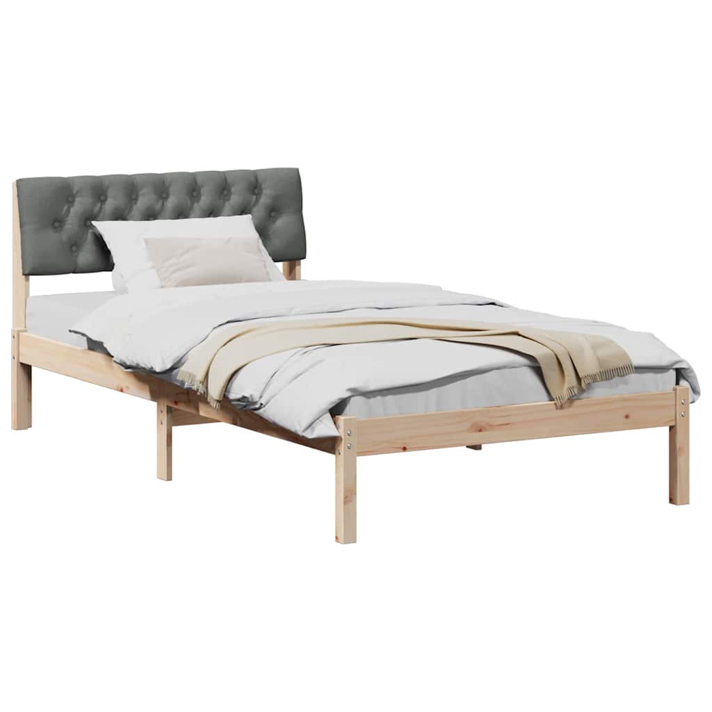 Struttura del Letto marrone e grigio scuro 100 x 200 cm