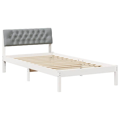 Struttura del Letto Bianco e grigio chiaro 100 x 200 cm
