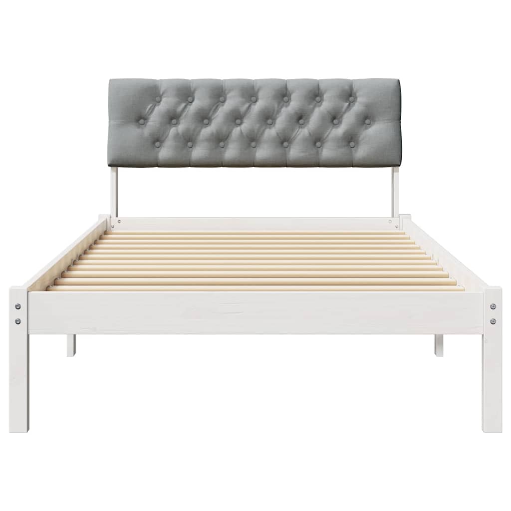 Struttura del Letto Bianco e grigio chiaro 100 x 200 cm