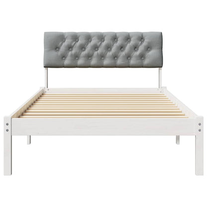 Struttura del Letto Bianco e grigio chiaro 100 x 200 cm