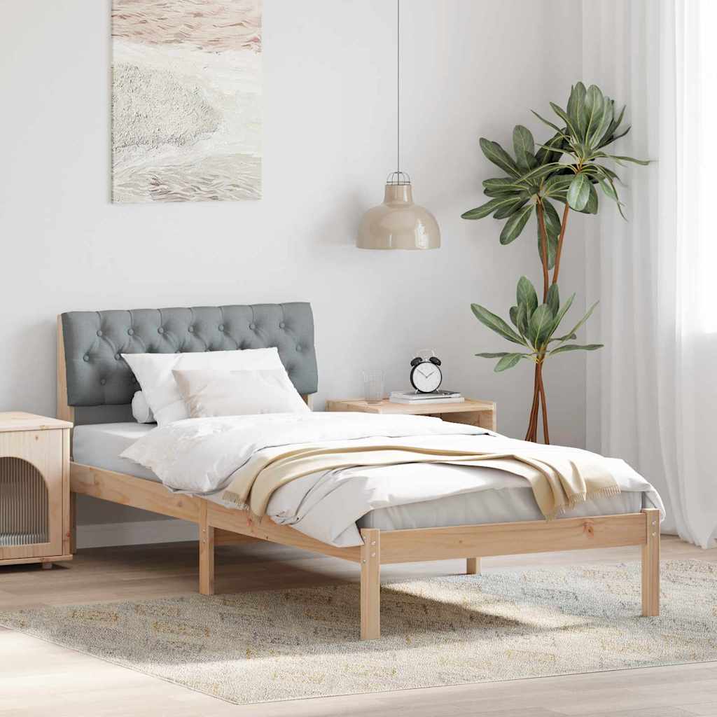 Struttura del Letto Marrone e grigio chiaro 90 x 200 cm