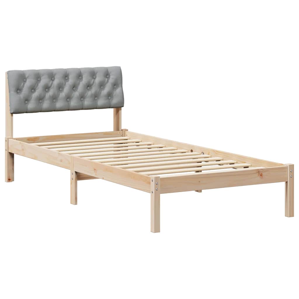 Struttura del Letto Marrone e grigio chiaro 90 x 200 cm