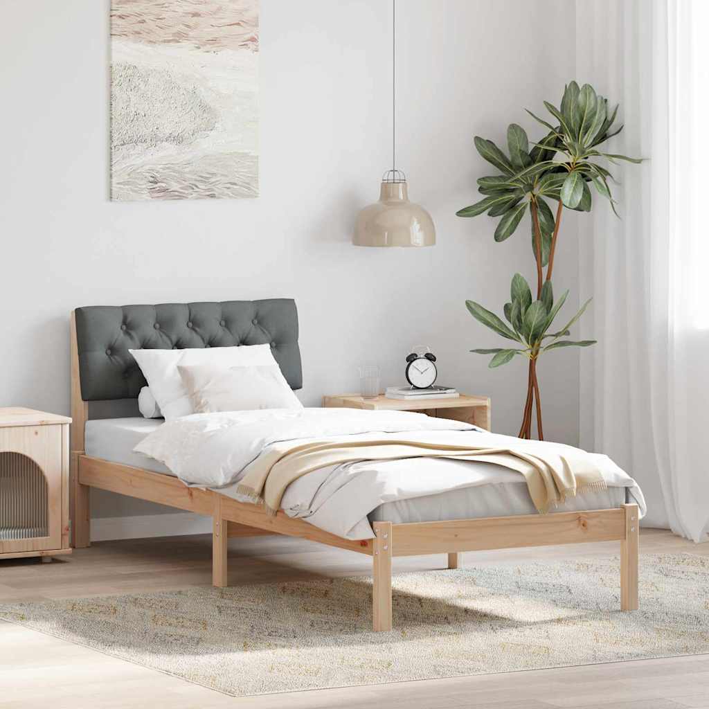 Struttura del Letto marrone e grigio scuro 80 x 200 cm