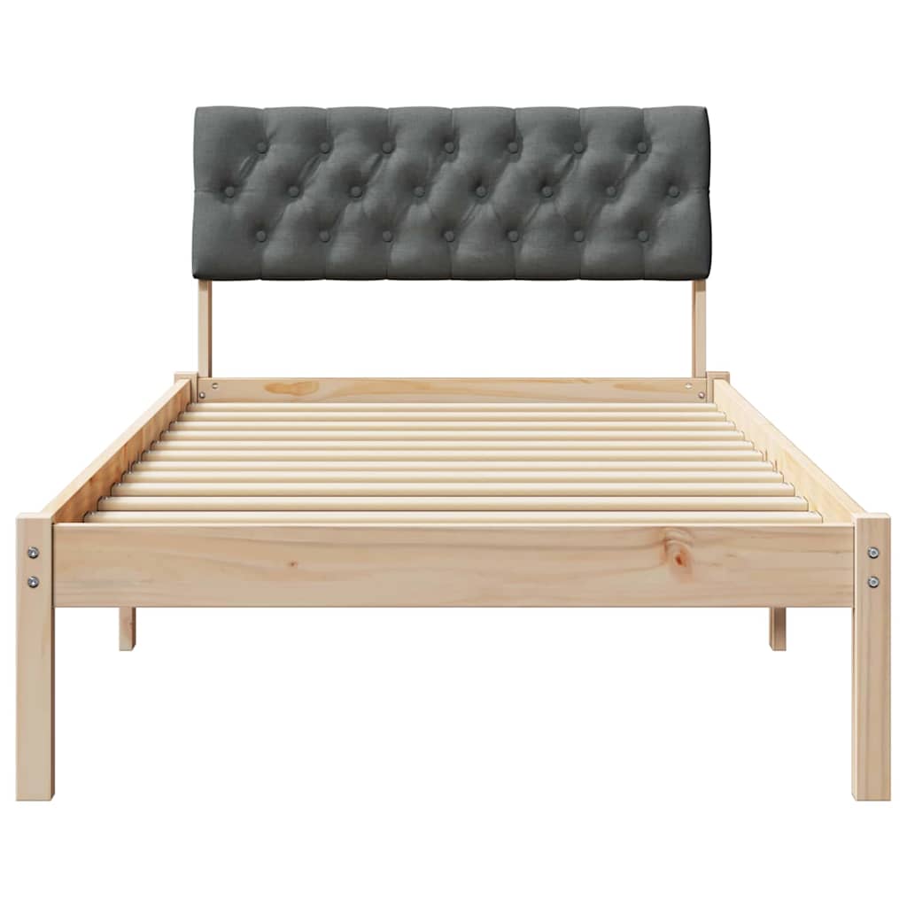 Struttura del Letto marrone e grigio scuro 90 x 190 cm