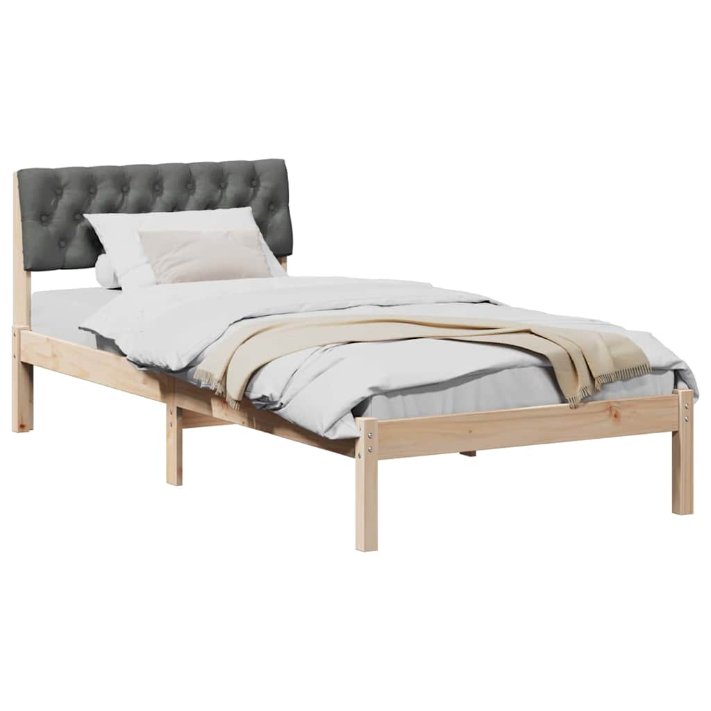 Struttura del Letto marrone e grigio scuro 90 x 190 cm