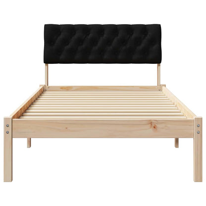 Struttura del Letto con testiera Marrone e nero 90 x 190 cm