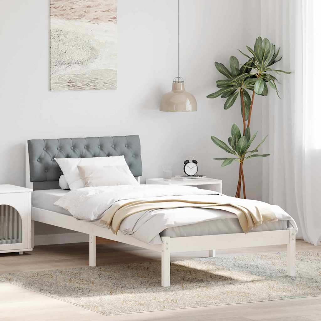 Struttura del Letto Bianco e grigio chiaro 90 x 190 cm