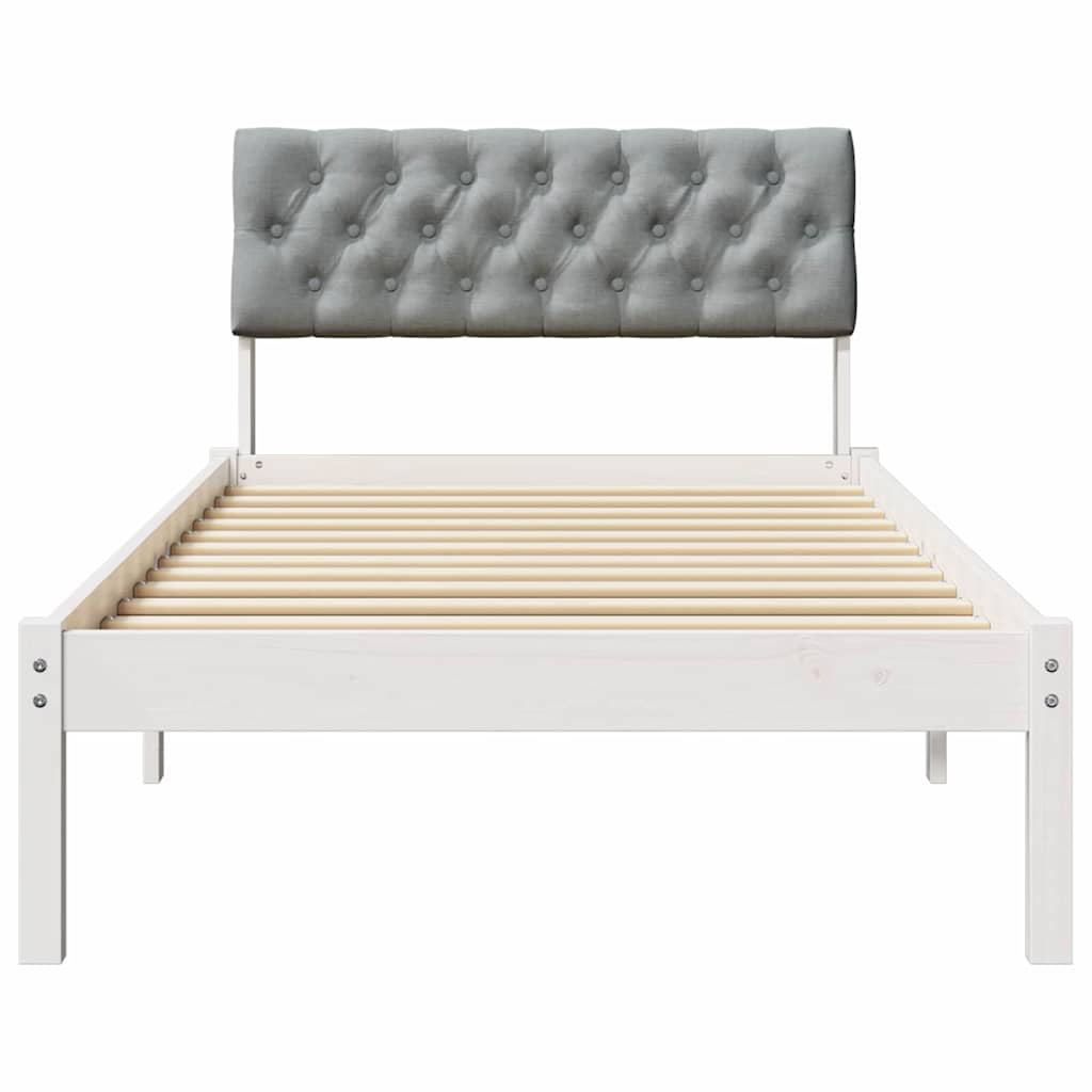 Struttura del Letto Bianco e grigio chiaro 90 x 190 cm