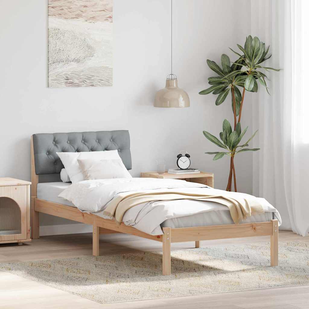 Struttura del Letto Marrone e grigio chiaro 75 x 190 cm