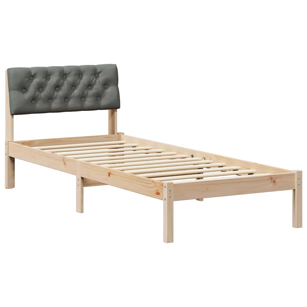 Struttura del Letto marrone e grigio scuro 75 x 190 cm