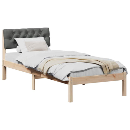 Struttura del Letto marrone e grigio scuro 75 x 190 cm