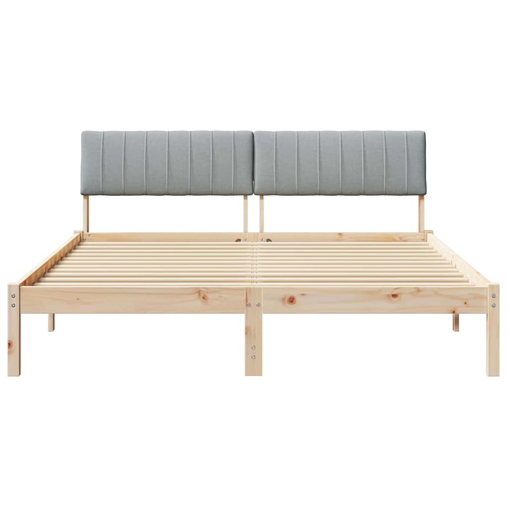 Struttura del Letto Marrone e grigio chiaro 150 x 200 cm