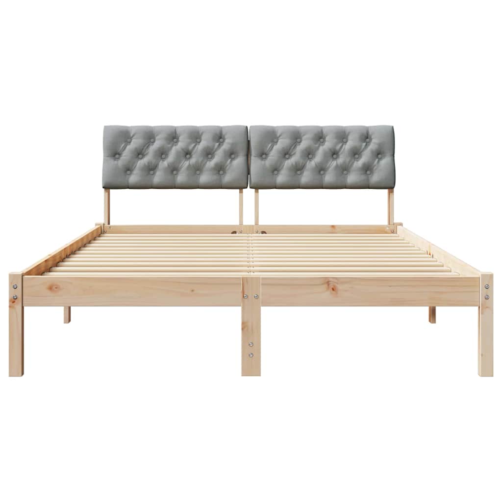 Struttura del Letto Marrone e grigio chiaro 140 x 200 cm