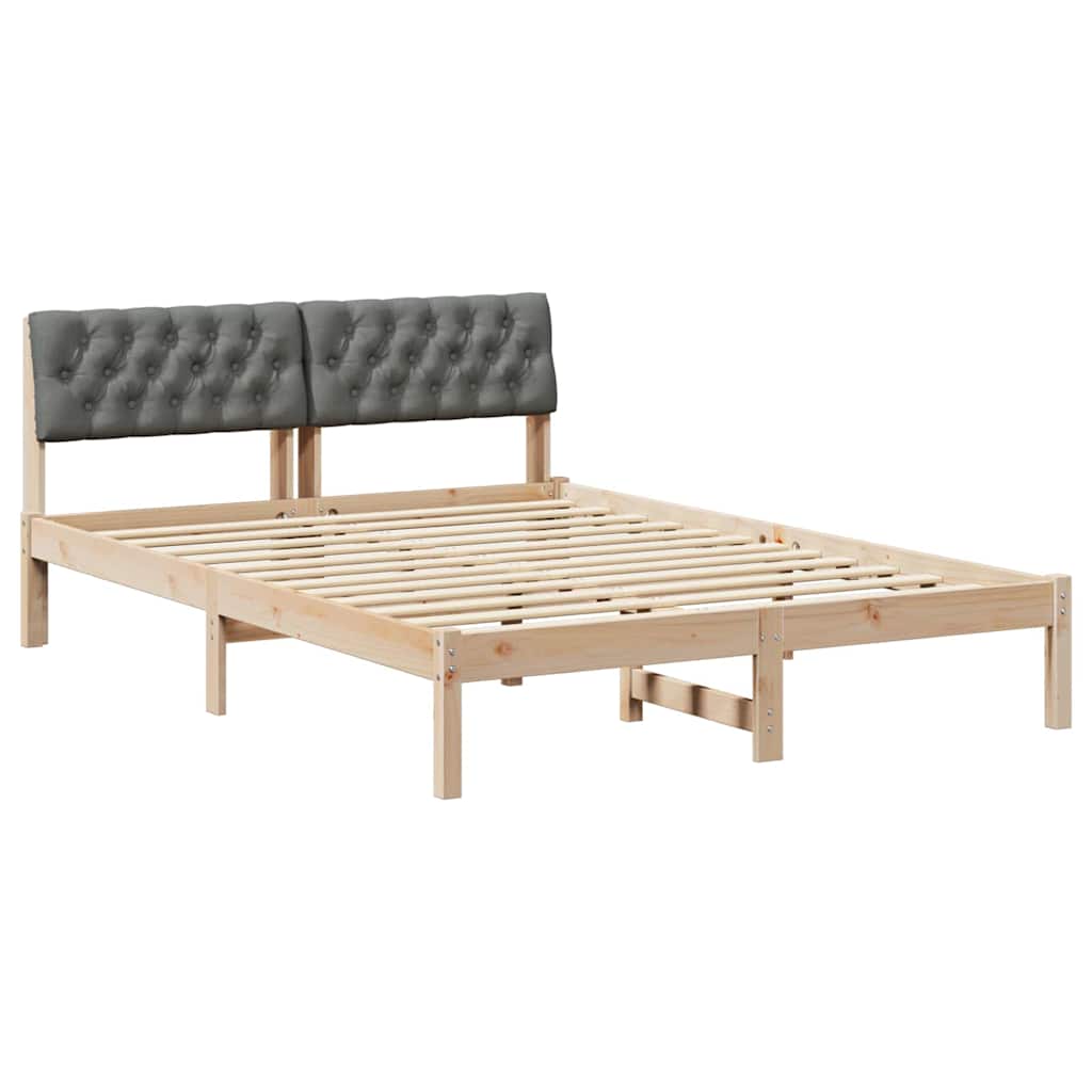 Struttura del Letto marrone e grigio scuro 140 x 200 cm