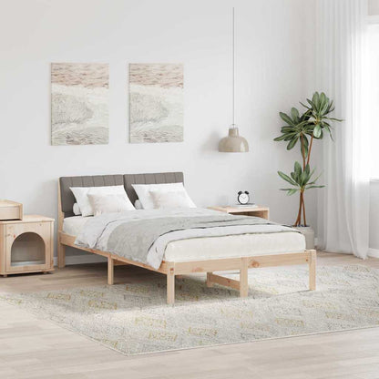 Struttura del Letto con testiera Marrone e taupe 120 x 200 cm