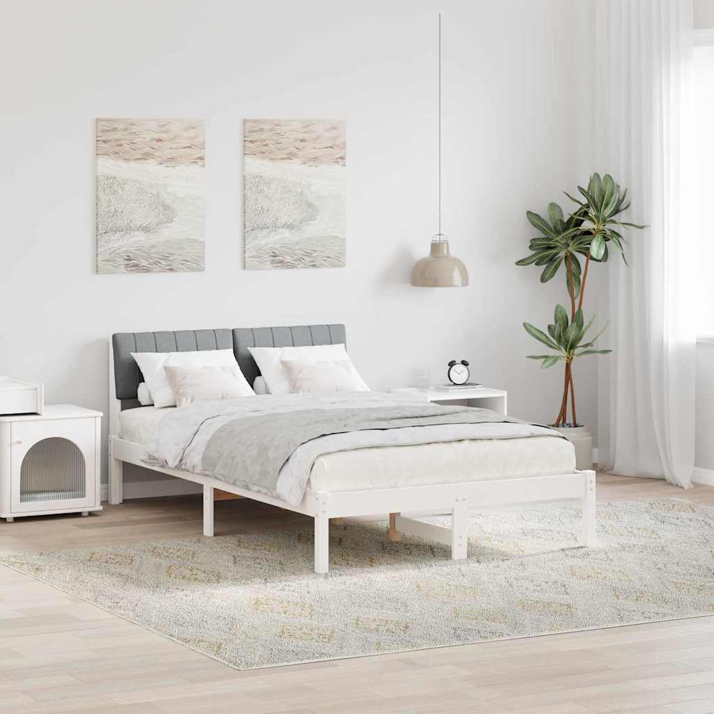 Struttura del Letto Bianco e grigio chiaro 120 x 200 cm