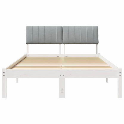 Struttura del Letto Bianco e grigio chiaro 120 x 200 cm