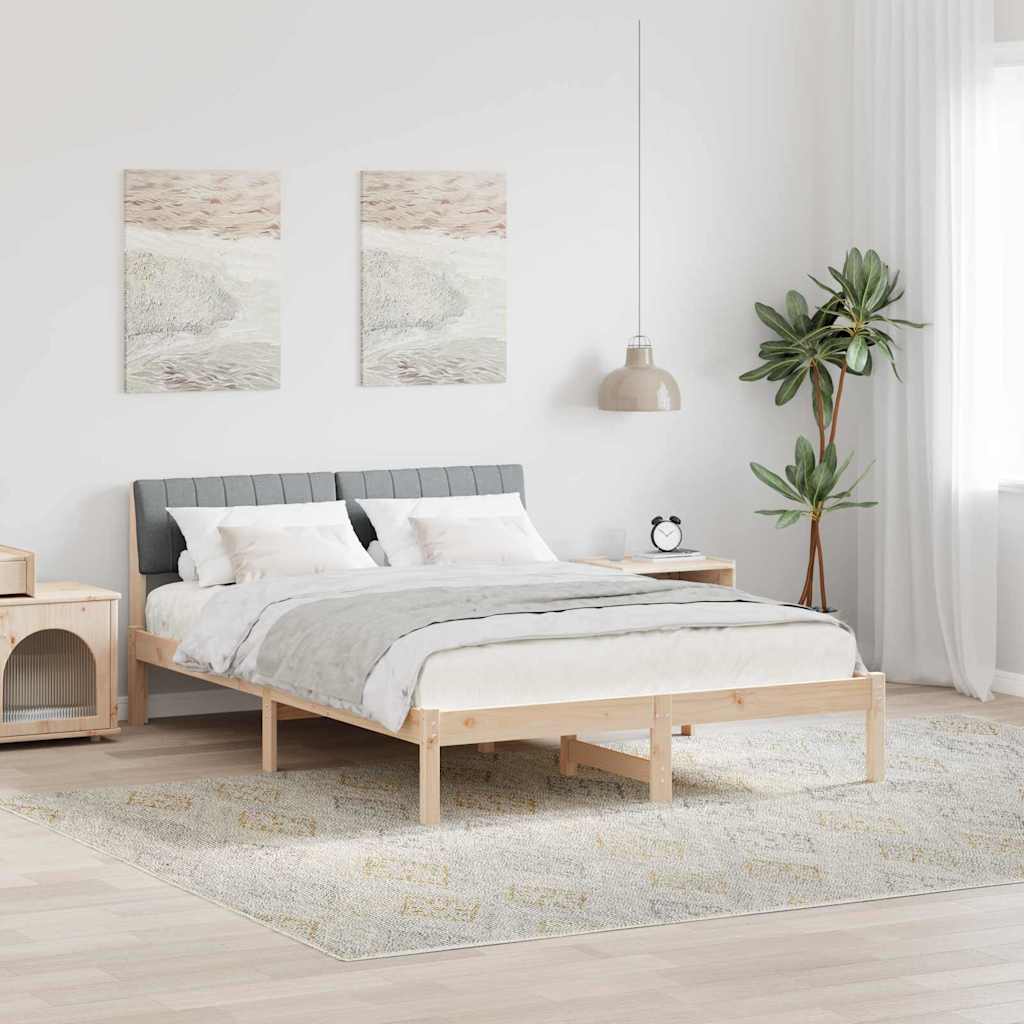 Struttura del Letto Marrone e grigio chiaro 140 x 190 cm