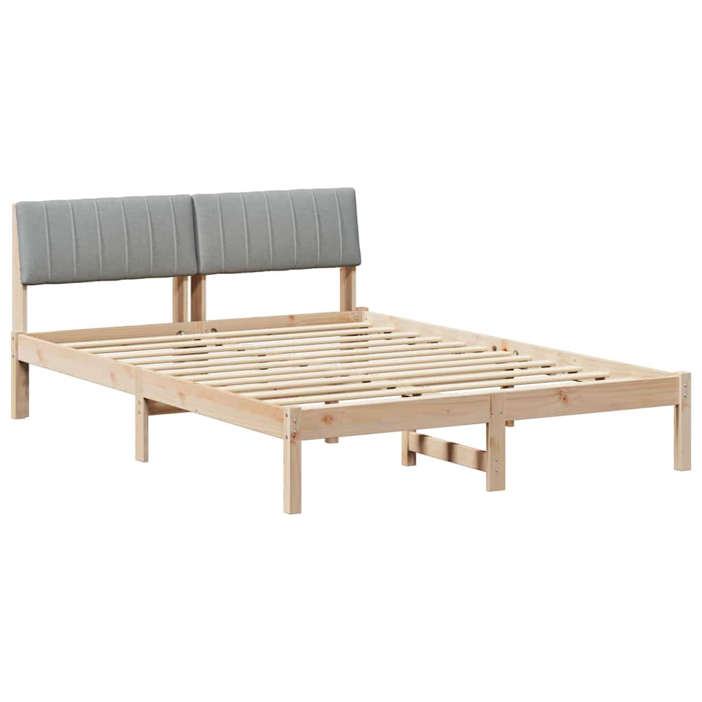 Struttura del Letto Marrone e grigio chiaro 140 x 190 cm