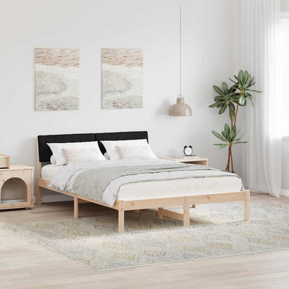 Struttura del Letto con testiera Marrone e nero 140 x 190 cm